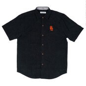 USC Trojans Men's Black SC Interlock Sport Coconut Point Palm Vista Shirt